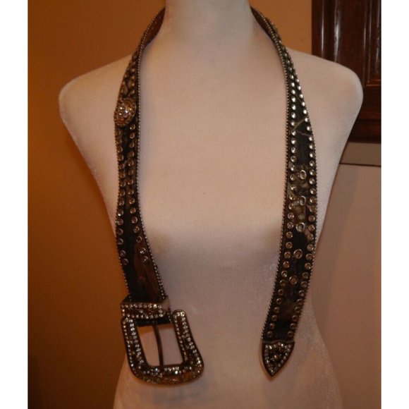 BLAZIN ROXX Camo Real Tree Rhinestone Belt Leather Womens Western Sz S 27.5\